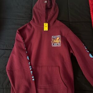 Salty Crew Maroon Hoodie NEW with tags
